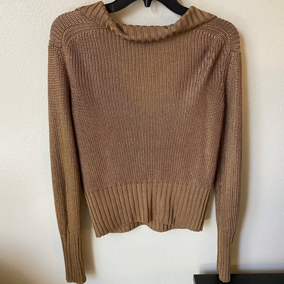 Theory Women’s Backcollar Roving Sweater Knit V Neck Pullover Business Casual - Picture 5 of 8